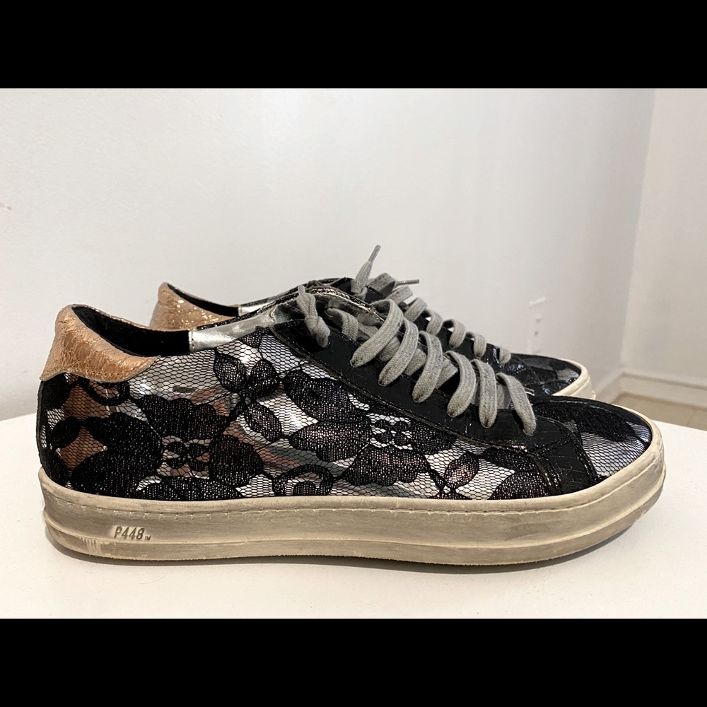 Leather P448 round-toe low-top sneakers 👟